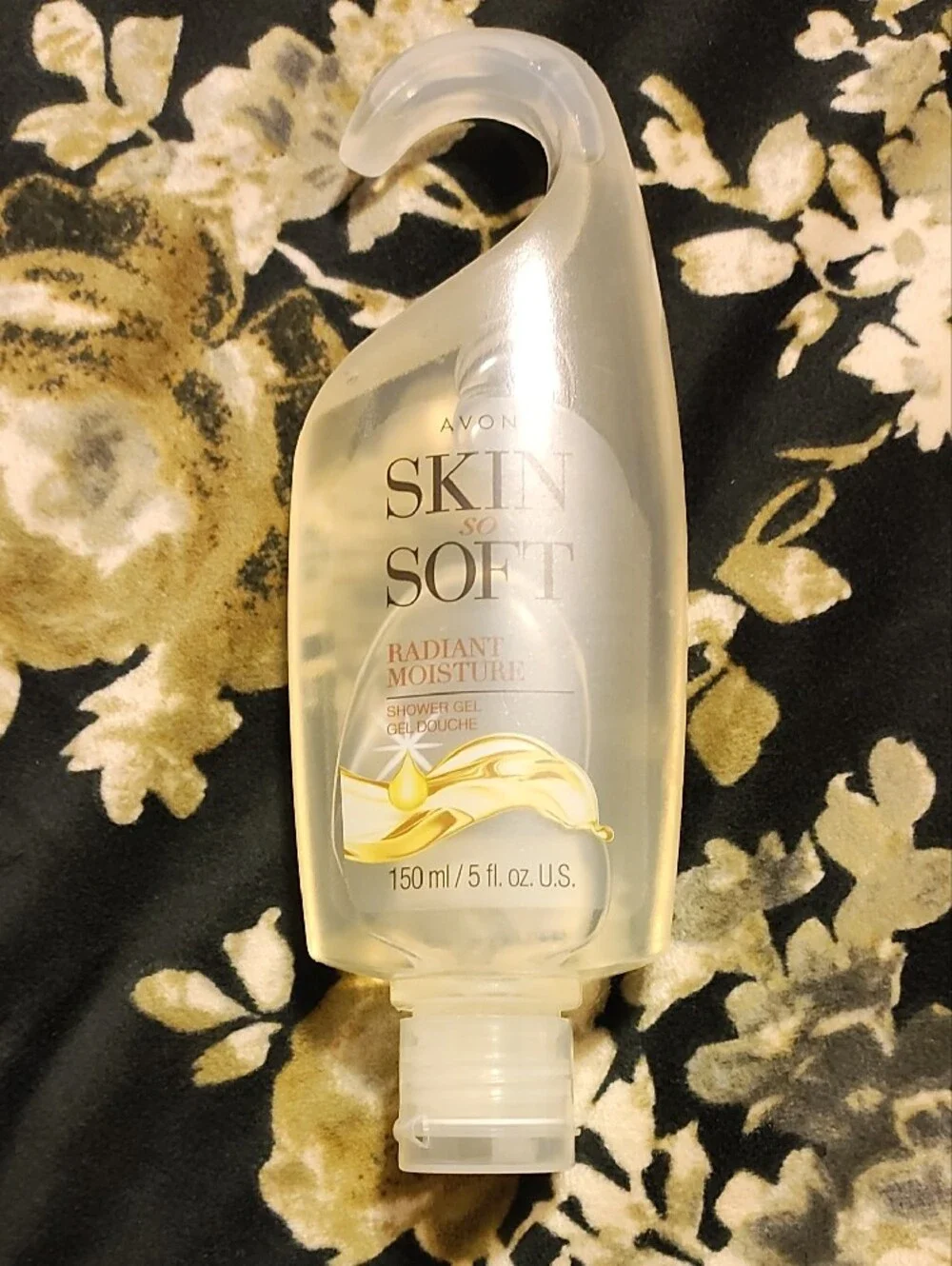 Avon Skin So Soft Radiant Moisture Shower Gel - Clear with Gold Accents
